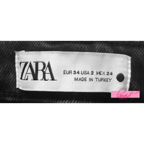 Zara Premium Slim Jeans Sky Black Distressed Grey - Picture 9 of 11